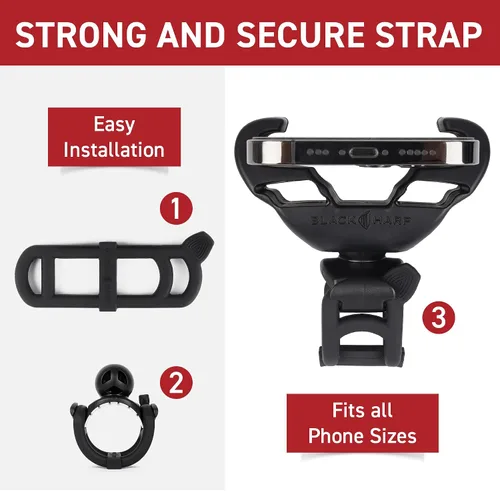 Vista 6 de Soporte de teléfono de silicona mejorado compatible con accesorios de bicicleta Peloton - Soporte para teléfono celular para bicicleta de ejercicio