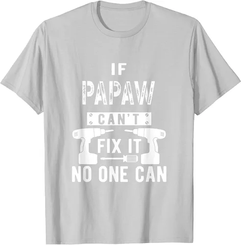 Vista 12 de If Papaw Can't Fix It No One Can Grandpa T-Shirt Asphalt Grey