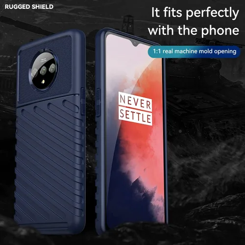Vista 8 de Asuwish Funda de teléfono para OnePlus 7T con cubierta protectora de pantalla de vidrio templado y accesorios para celda, funda delgada y suave