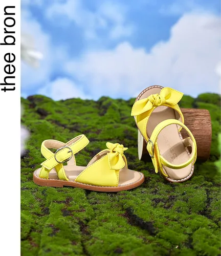 Vista 8 de THEE BRON Sandalias cómodas para niñas, zapatos para niños, sandalias rellenas