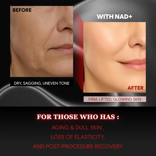 Vista 3 de Crema revitalizante energética NAD+ - Hidratante diario premium con NAD+ 50,000PPM, resveratrol y complejo de 9 factores de crecimiento