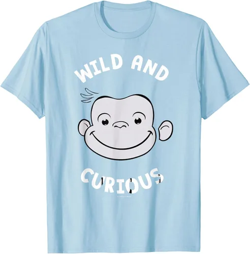 Vista 88 de Curious George Camiseta Big Face Wild and Curious Negro