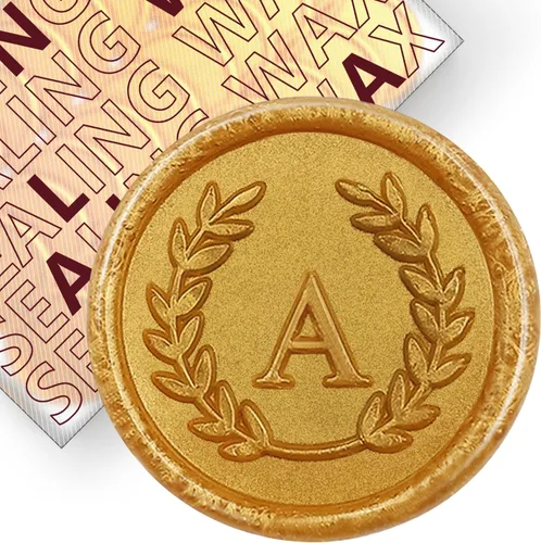 Vista 53 de 100 calcomanías adhesivas de cera con letra S, hechas a mano, sin necesidad de sellar, rasgar y usar calcomanías de cera para invitaciones de boda