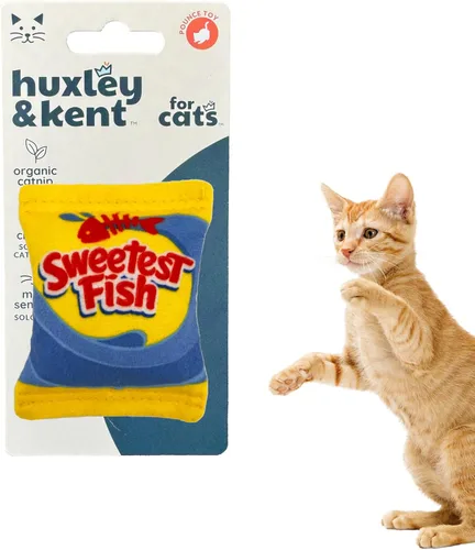 Vista 13 de Huxley & Kent Juguete de Peluche para Gatos - Juguete Interactivo de Hierba Gatera para Gatos y Gatitos - Suave con Crujido y Hierba Gatera