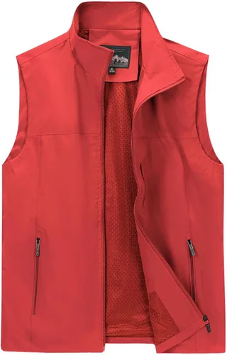 Vista 9 de Chalecos para hombre, a prueba de viento, ligero, softshell sin mangas Negro