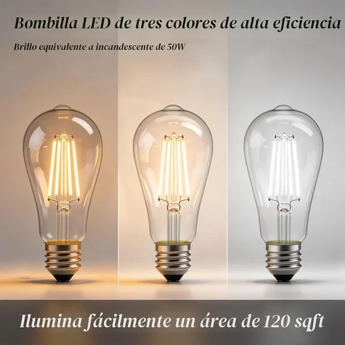 Vista 2 de Luces de pared vintage a pilas con acabado de madera sintética, lámpara de pared regulable, sin cableado, fácil de instalar, aplique de pared