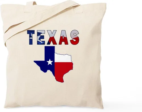 Vista 10 de CafePress Bolsa de mano de la bandera de Texas, bolsa de lona natural, bolsa de compras reutilizable