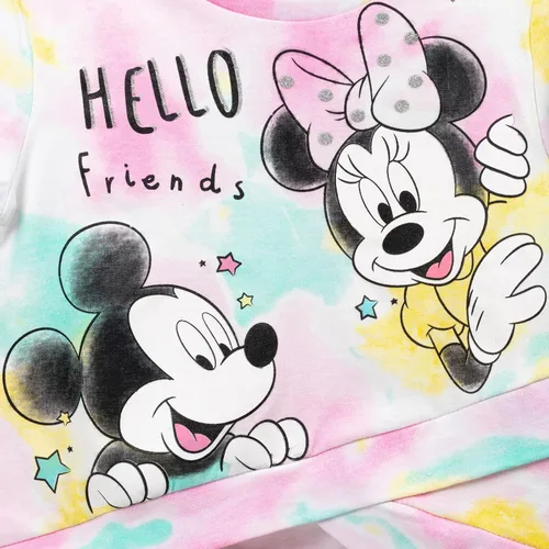 Vista 6 de Disney Minnie Mouse Mickey Mouse - Camiseta corta con diseño de nudo para niñas