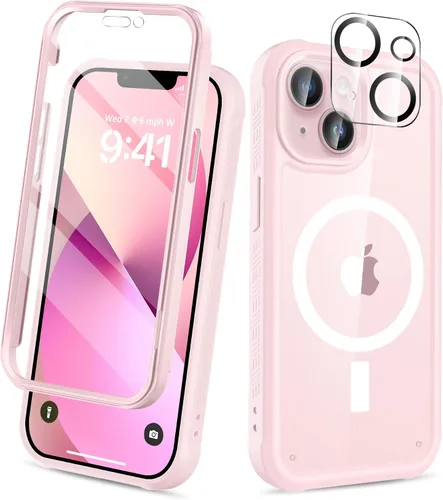 Vista 15 de Funda para iPhone 15 de cuerpo completo, protector de pantalla integrado, con protector de lente de cámara, [antiamarilleamiento], funda protectora