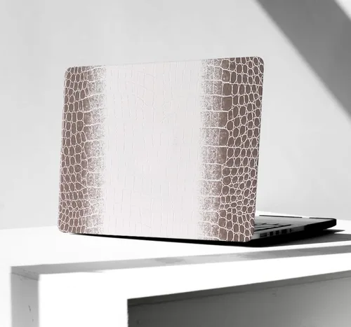 Vista 29 de Compatible con Funda para MacBook Air de 13 Pulgadas con Diseño de Cocodrilo 2021 2020 2019 2018 M1 A2337 A2179 A1932, Texturizada Elegante Lujosa