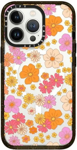 Vista 238 de CASETiFY Funda Impact para iPhone 13 [Protección contra caídas de grado militar 4X de 8.2 pies/Compatible con Magsafe] - #1 Mom - Transparente