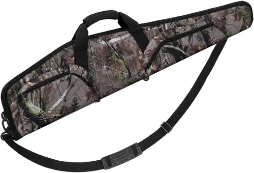 Vista 11 de Funda táctica para rifle con visor y escopeta, suave y acolchada Fit 38/42/46/50inch , 2 Accessory Pockets Adjustable Shoulder Strap