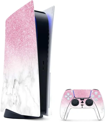 Vista 65 de MightySkins - Skin para juegos con purpurina brillante para PS5 y PlayStation 5, ágata amatista, acabado duradero con purpurina de alto brillo