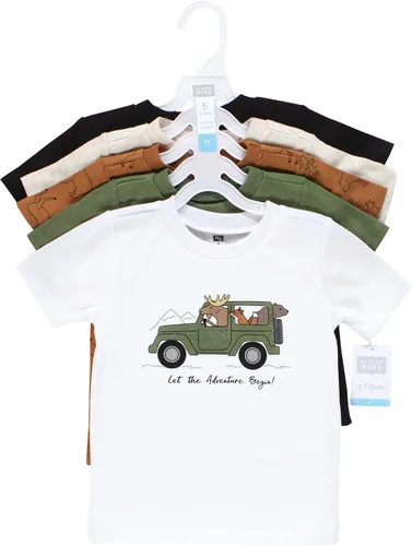 Vista 2 de Hudson Baby - Camisetas de manga corta para bebé unisex Animal Adventure
