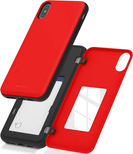 Vista 34 de GOOSPERY Funda para iPhone 8 Plus, iPhone 7 Plus con tarjetero y protector de doble capa, color negro