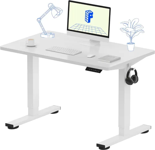 Vista 43 de FLEXISPOT Escritorio de Pie de Altura Ajustable Eléctrico, Marco de Escritorio de Pie de Acero Resistente con Controlador de Memoria