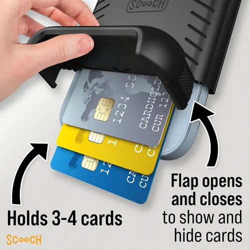 Vista 3 de Scooch Wingmate - Funda para iPhone 11 con tarjetero [Wingmate] con protección RFID [delgada y mínima] protección contra caídas de 10 pies, parte