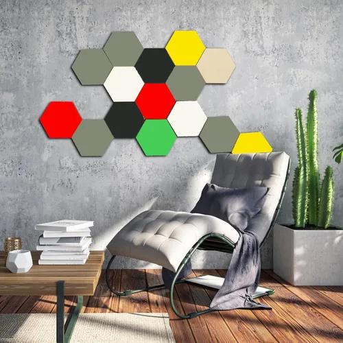 Vista 5 de 120 piezas hexagonales de madera sin terminar de 1/5 pulgadas de grosor, recortes hexagonales de madera en blanco, adornos de virutas de madera