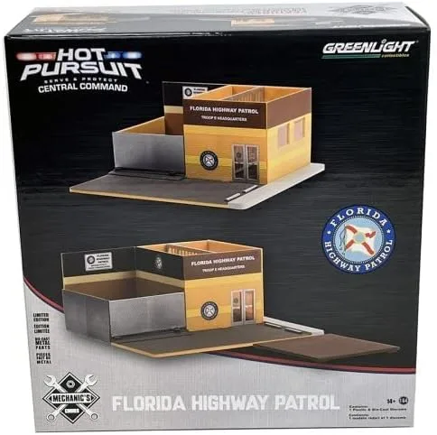 Vista 6 de Hot Pursuit Central Command Florida Highway Patrol, Naranja - Greenlight 57091-1/64 escala Diorama