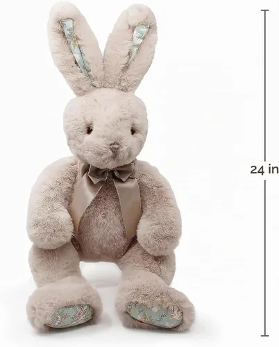 Vista 3 de oitscute - Lindo conejo de peluche de piel sintética de 24 pulgadas para niña, bebé y niño (beige)