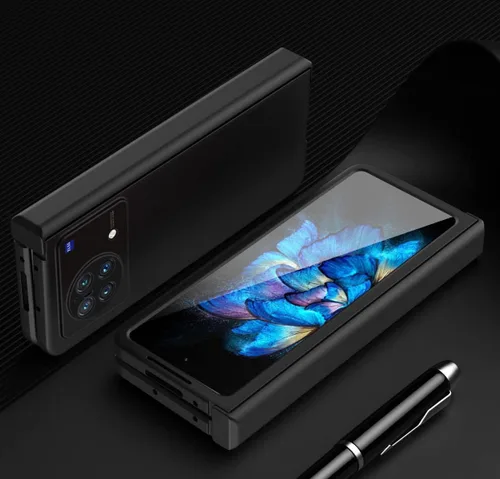 Vista 8 de QUIETIP Funda compatible con Vivo X Fold, delgada, a prueba de golpes, plegable, protector de policarbonato duro mate, transparente