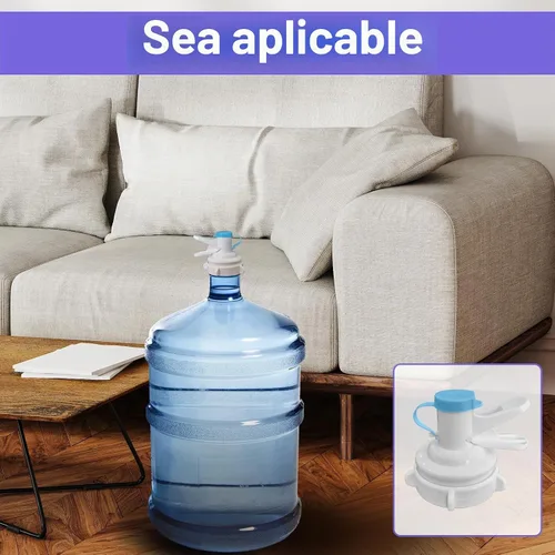 Vista 6 de Juego de 5 válvulas dispensadoras de agua, tapa de jarra de agua reutilizable con asa, grifo de plástico para botellas de 2.165 in sin rosca