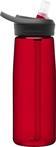 Vista 3 de CamelBak eddy+ Botella de agua con Tritan Renew – Tapa con pajita de 25 onzas, Cardinal Cardenal