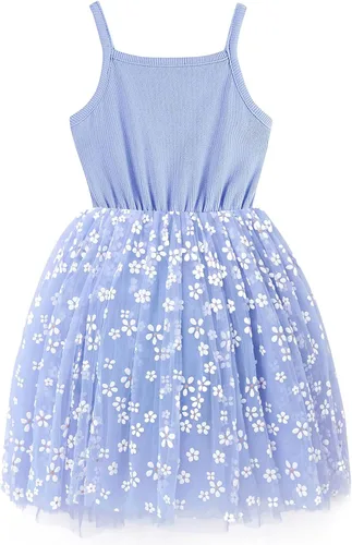 Vista 2 de Vestido tutú de manga larga para niñas pequeñas, sin mangas, vestido de tul de princesa