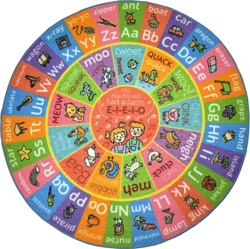 Vista 15 de KC CUBS, tapete para piso, área de aprendizaje educativo, juegos, ABC, alfabeto, animales, para niños y la recámara y sala de juegos de niños.