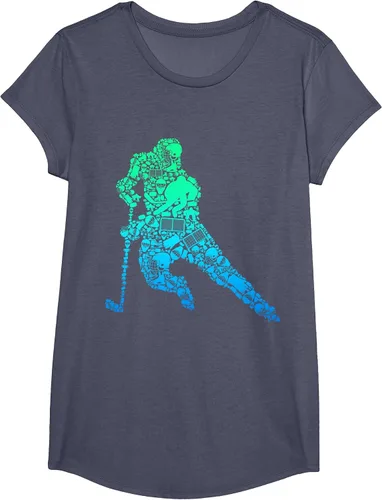 Vista 15 de Jugador de hockey sobre hielo Camiseta de hockey sobre hielo para hombres y niños Asphalt Grey