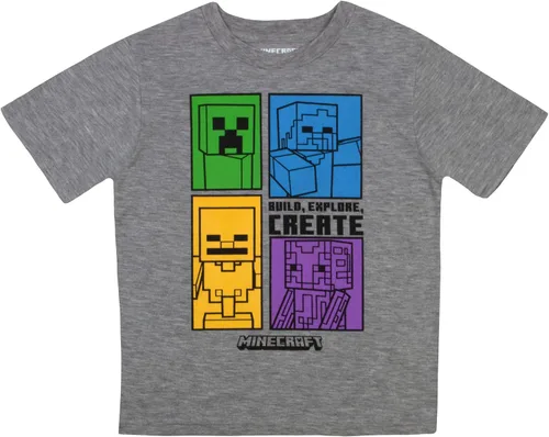 Vista 2 de Minecraft Creeper - Juego de 4 camisetas para niños, 4