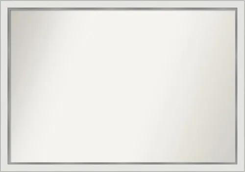 Vista 534 de Amanti Art Espejo personalizado, espejo de baño estrecho Alexandria White Wash, espejo de pared o espejo de tocador de baño sobre el fregadero