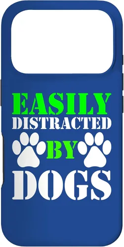 Vista 30 de Easily Distracted by Dogs for Puppy Dog Lover Funny Dog Paw Case for iPhone 16