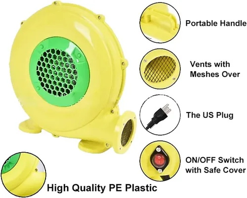 Vista 3 de ATO - Soplador de aire inflable de 380 W, peso ligero, para casa inflable pequeña y media, castillo hinchable y toboganes, soplador inflable