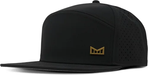 Vista 16 de melin Trenches Icon Hydro, Gorra Snapback de Rendimiento, Gorras de Visera Plana Resistente al Agua para Hombres y Mujeres, para Golf, Correr o Negro