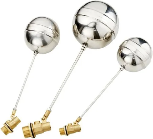 Vista 2 de Ball-Cock Float Valve, 1/2" 3/4" Cold and Hot Water Tank Liquid Level Metal Dn15 Dn20(0.5 Inch)