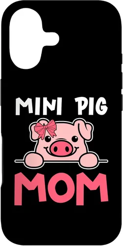 Vista 32 de Cute Mini Pig Mom Miniature Pig Owner Women Case for iPhone 16