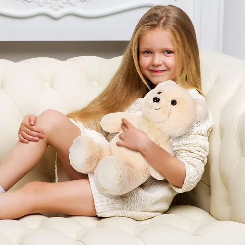 Vista 6 de HyDren 2 juguetes de peluche de osos de 18 pulgadas, regalo para novia, oso de peluche con lazos rellenos para cumpleaños, boda, fiesta