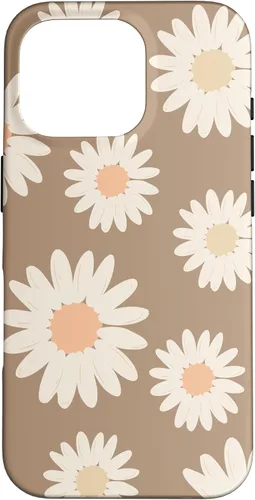 Vista 20 de Boho Neutral Cute Floral Pattern White Daisy Flowers Spring Case for iPhone 17