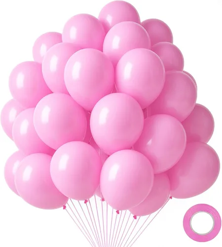 Vista 17 de LovesTown 110 globos de látex de 12 pulgadas con cinta para decoración de cumpleaños, baby shower, boda, fiesta, color azul (paquete de 2)