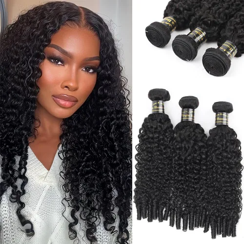 Vista 7 de Amella Extensiones de cabello brasileño de onda profunda de 14 pulgadas, 100% sin procesar, 1 paquete de cabello ondulado profundo, paquetes
