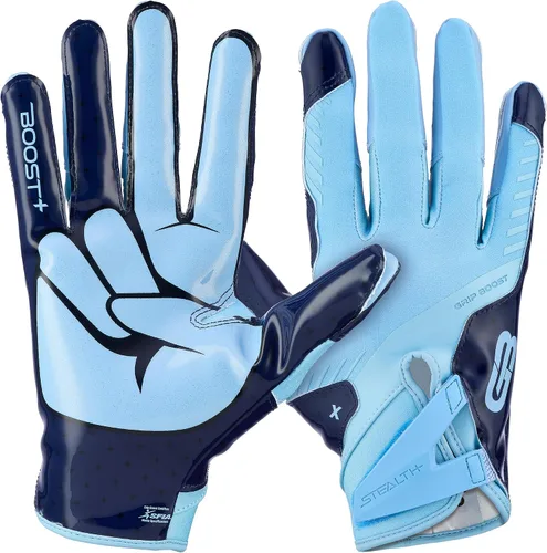 Vista 13 de Guantes de fútbol Grip Boost - Peace Stealth 6.0 Boost Plus Tecnología adhesiva - Guantes de fútbol para adultos y jóvenes para receptor abierto
