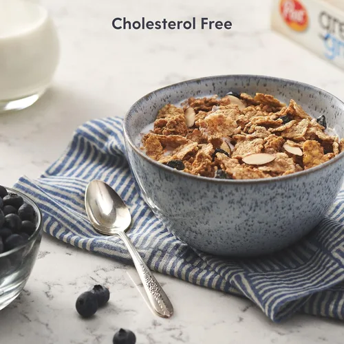 Vista 5 de Post Great Grains Blueberry Morning Breakfast Cereal, proyecto sin OMG verificado, saludable para el corazón, bajo en grasa, cereales integrales