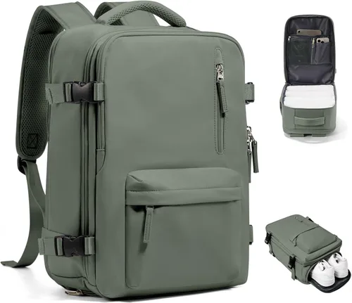 Vista 27 de VGCUB Mochila grande de viaje para trabajo, negocios, mochila para computadora portátil aprobada para vuelo, para mujeres y hombres, mochila
