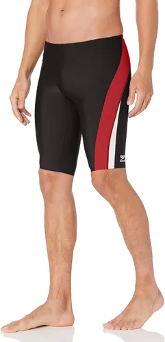 Vista 11 de Speedo Endurance+ - Traje de baño para hombre con colores del equipo empalmados chispa negro/azul