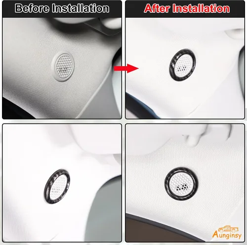 Vista 5 de Cubierta de micrófono para techo de automóvil, compatible con Ford Maverick 2022-2024, altavoz interior de techo de automóvil, cubierta de marco