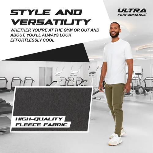 Vista 4 de Ultra Performance 3 Pack Mens Joggers Mens Athletic Sweatpants with Pockets for Men, Small - 5X