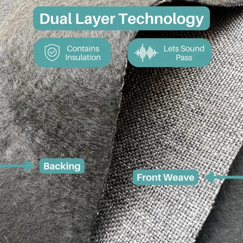 Vista 4 de SoundAssured Tejido Acústico - Tejido Acústicamente Transparente para Hacer Paneles Acústicos - Tejido Acústico para Paneles de Sonido DIY (50s Rosa)