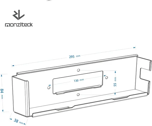 Vista 7 de Monzlteck Soporte de pared para PS4 original (modelo antiguo), cerca o detrás de TV, ahorro de espacio