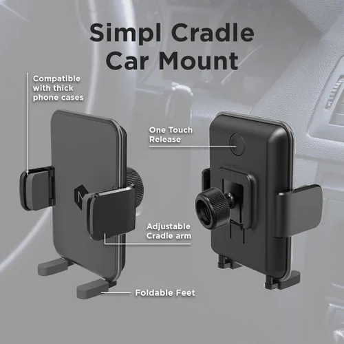 Vista 4 de Soporte de teléfono para automóvil – Soporte ajustable para teléfono celular – Soporte universal para teléfono celular – Soporte de teléfono